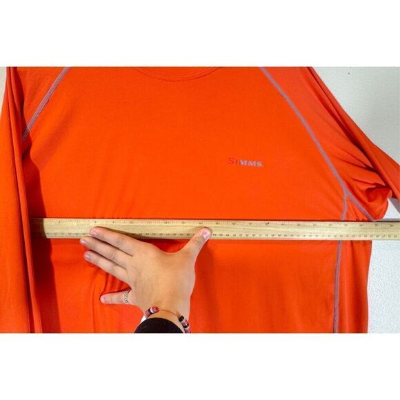 SIMMS SolarFlex Long Sleeve Fly Fishing Outdoor UPF Sun Shirt Tee Men's XL - Picture 7 of 8